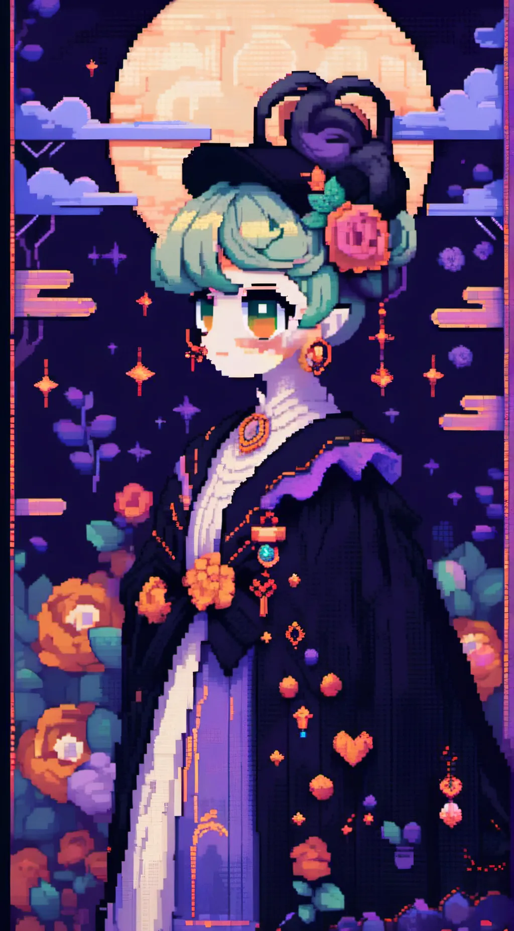 ai character: velvet background