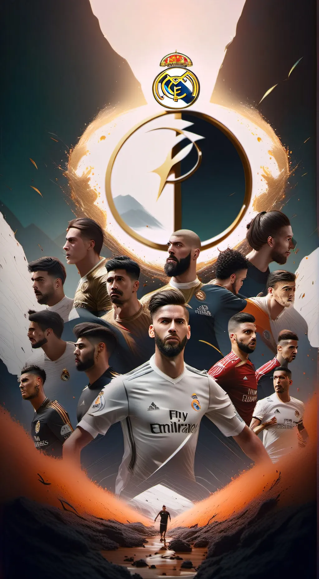 ai character: Real Madrid FC background