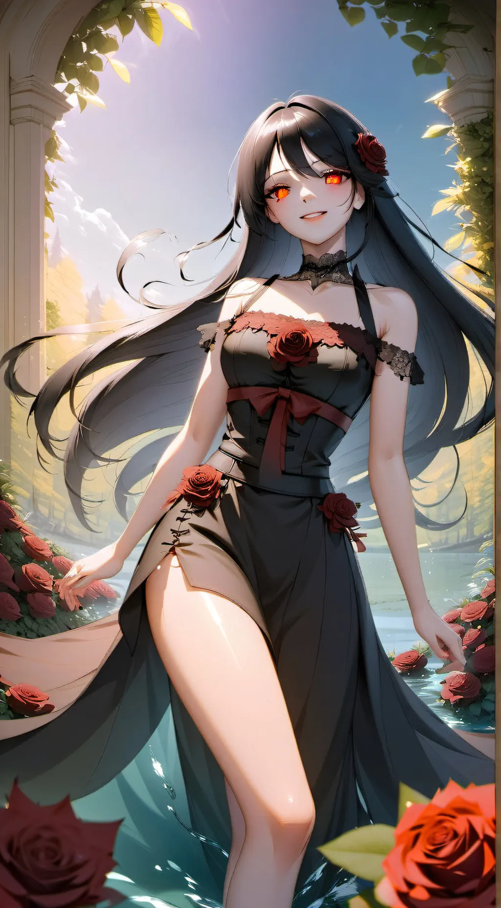 ai character: Veronica vampire  background