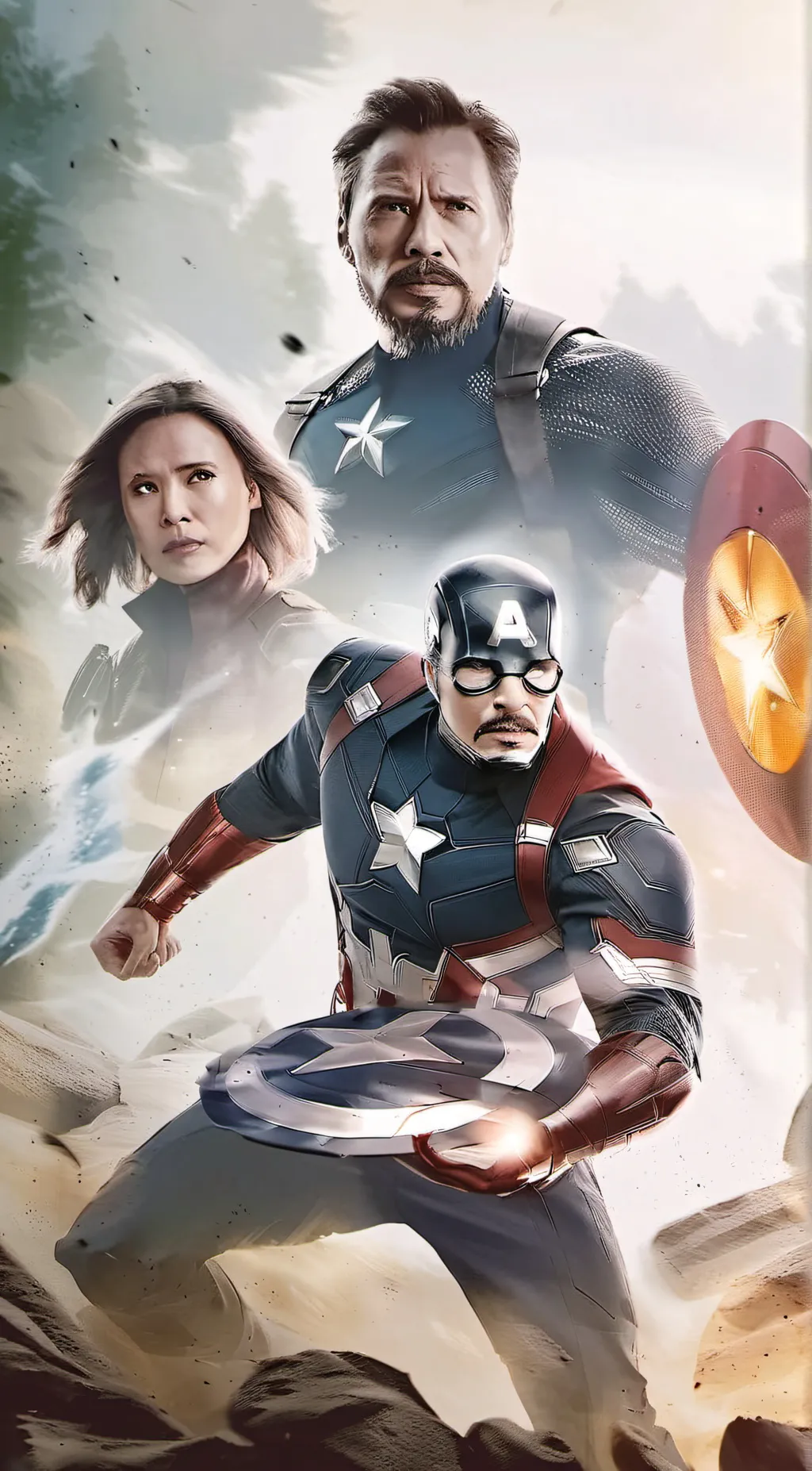 ai character: AVENGERS!!  background