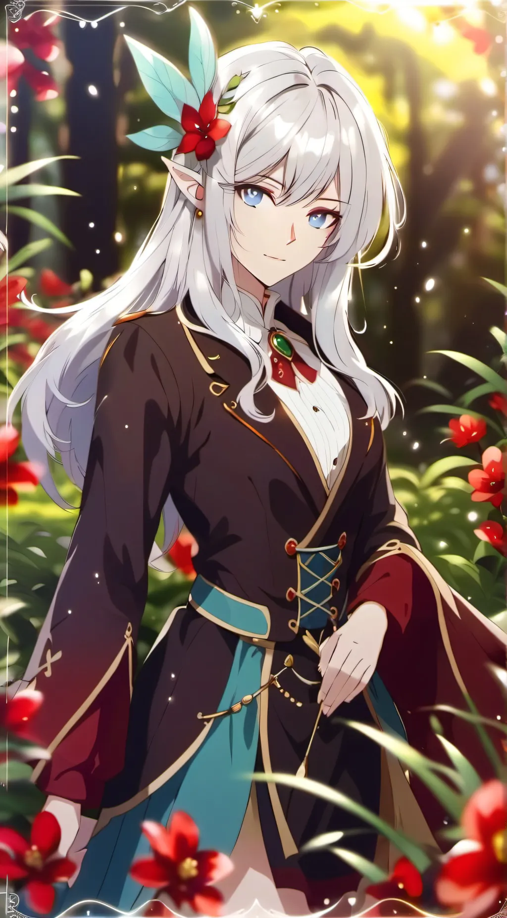 ai character: Violet background