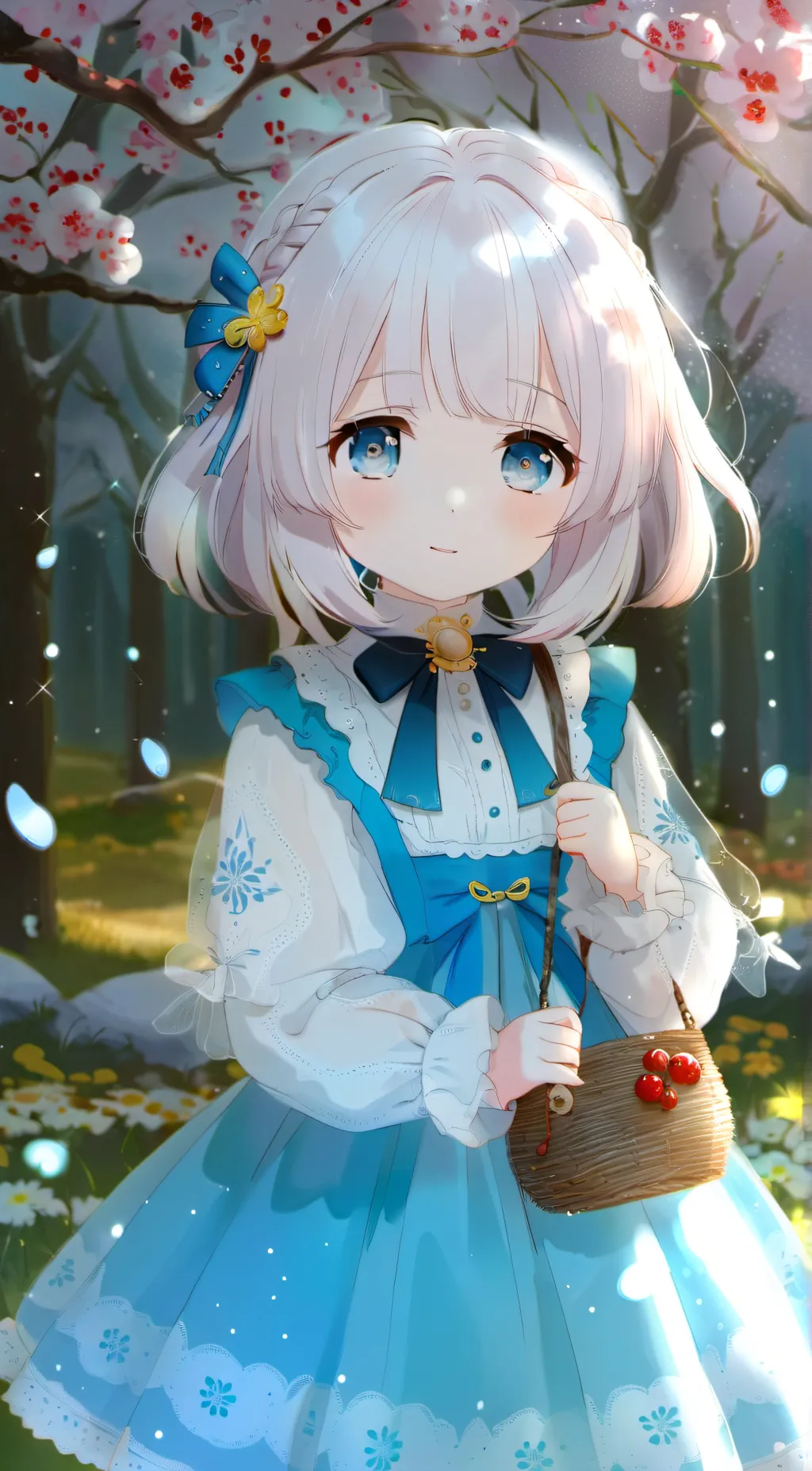 ai character: bluebell background