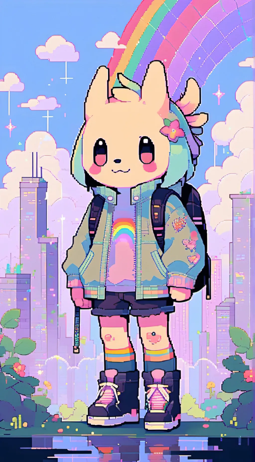 ai character: floofy background