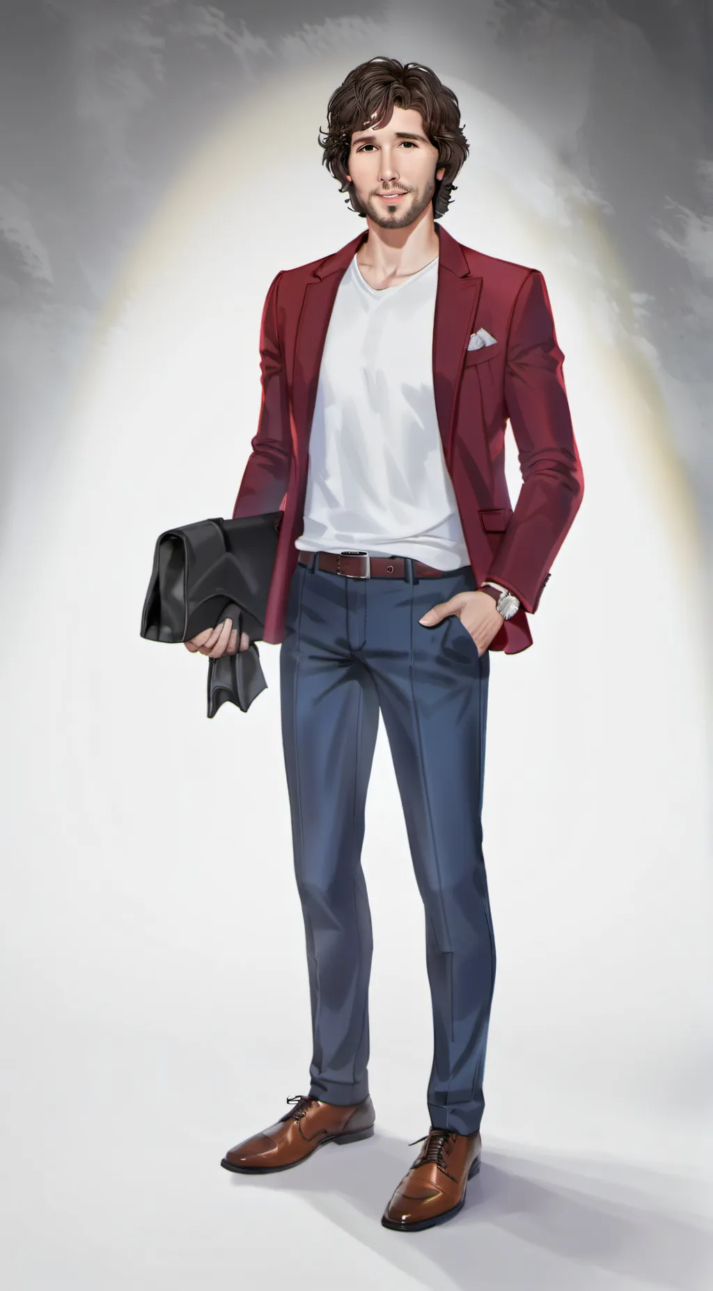 ai character: Josh Groban Action background