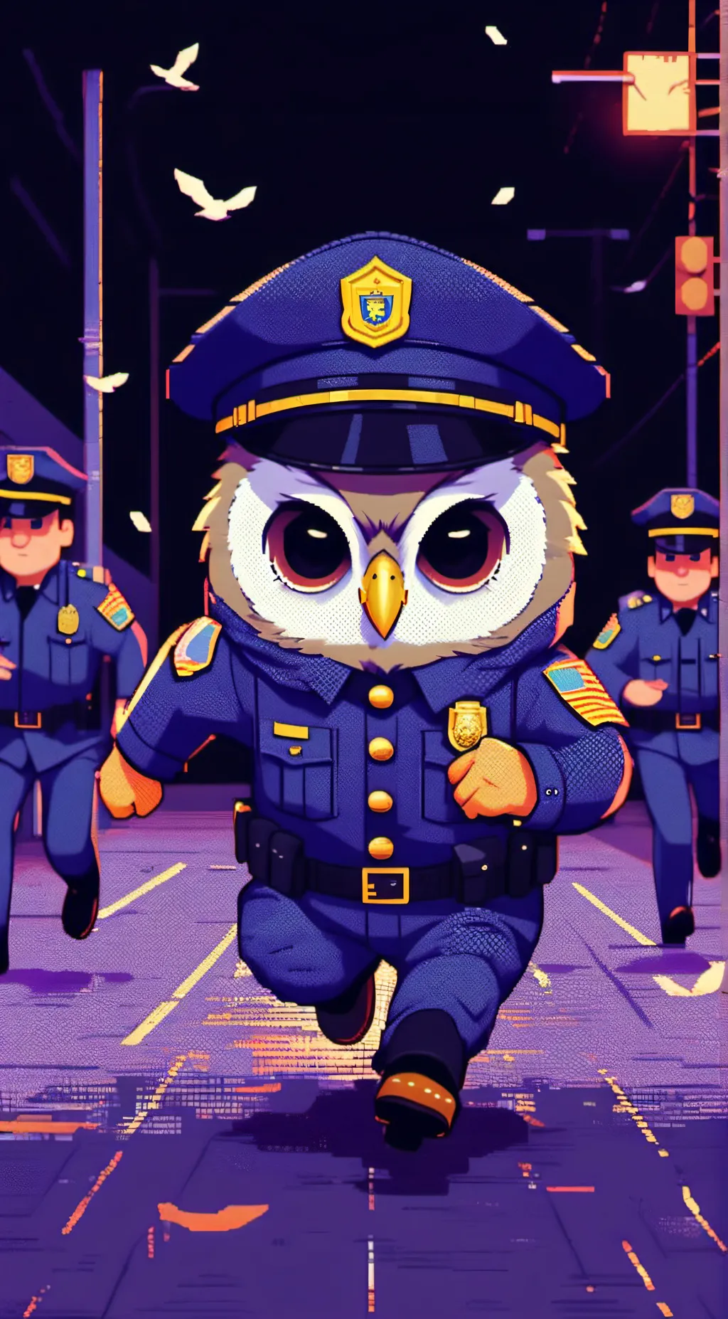 ai character: Officer owl background