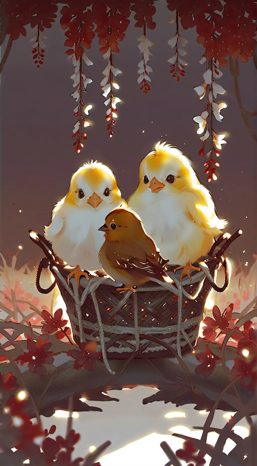 ai character: Baby chick background