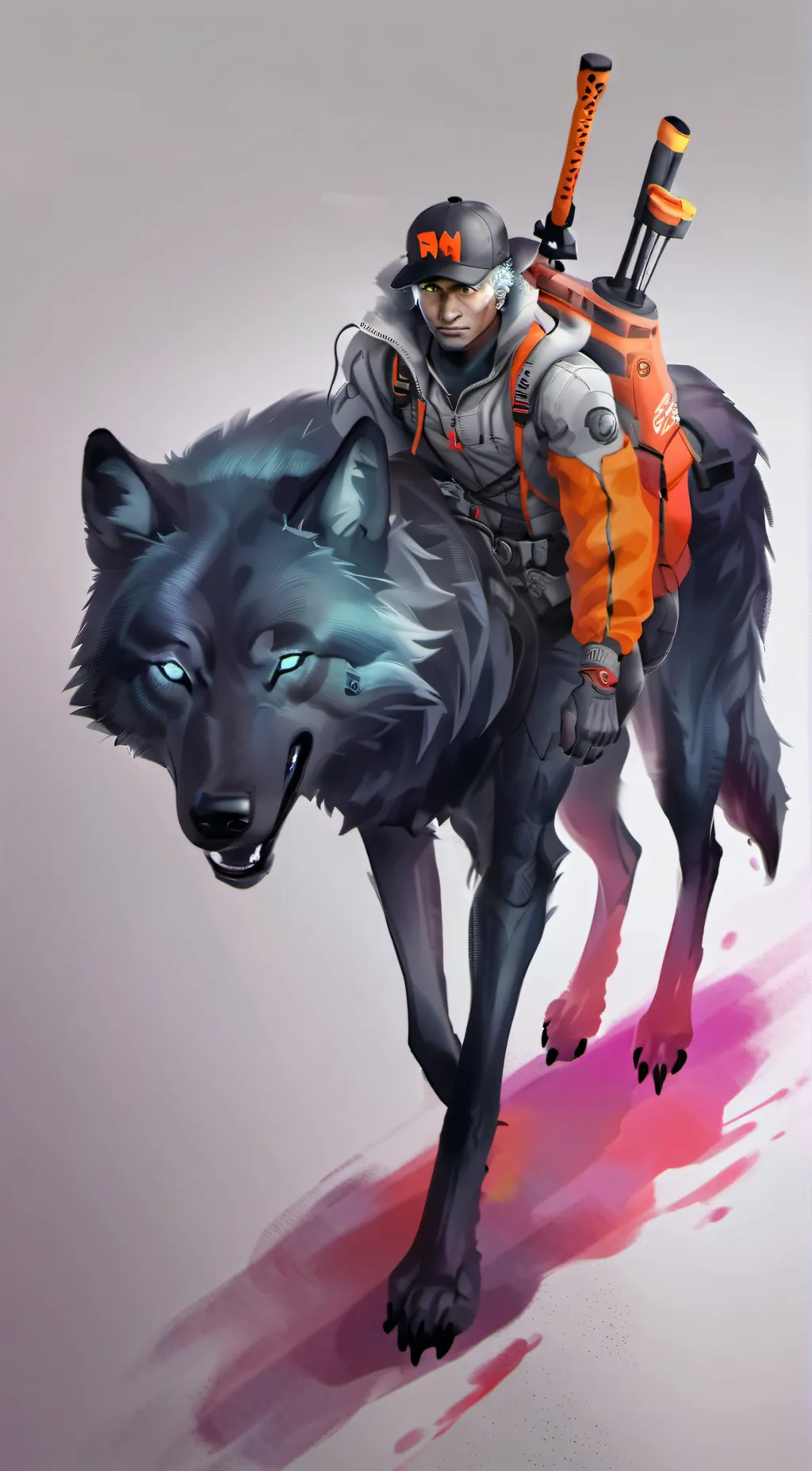 ai character: shadow background