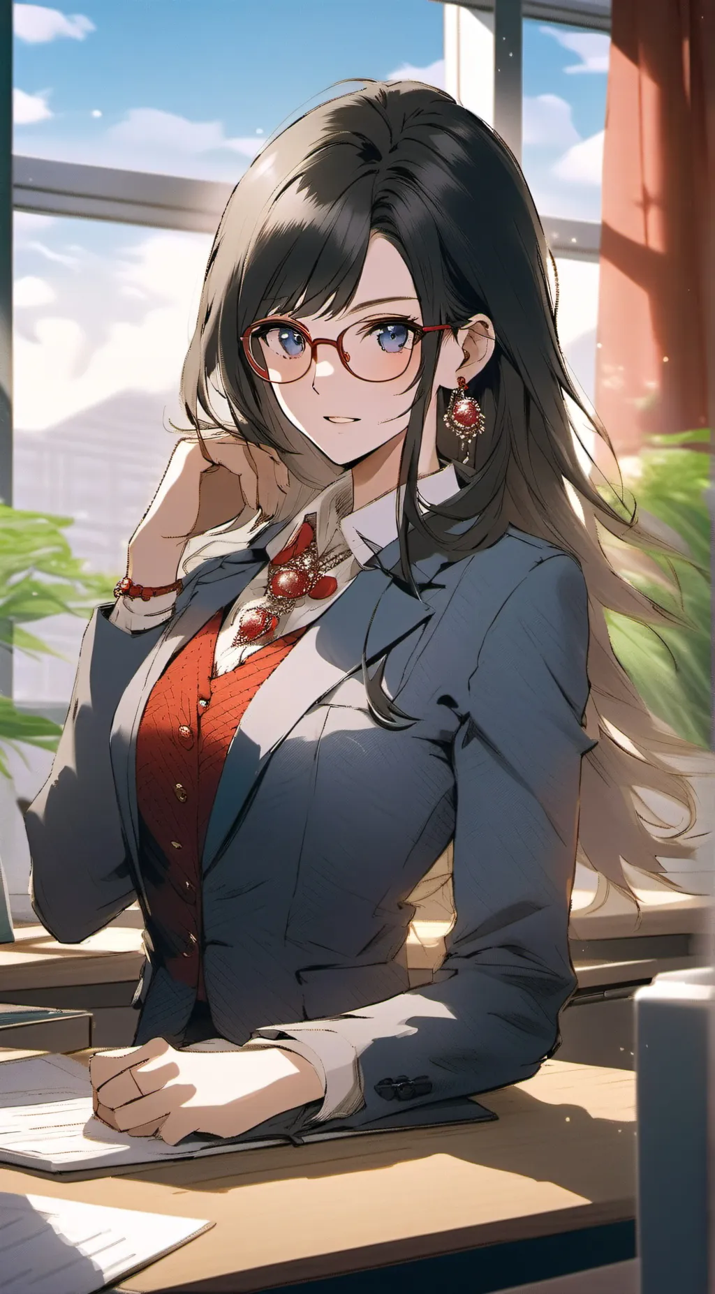 ai character: Miss Roxy background