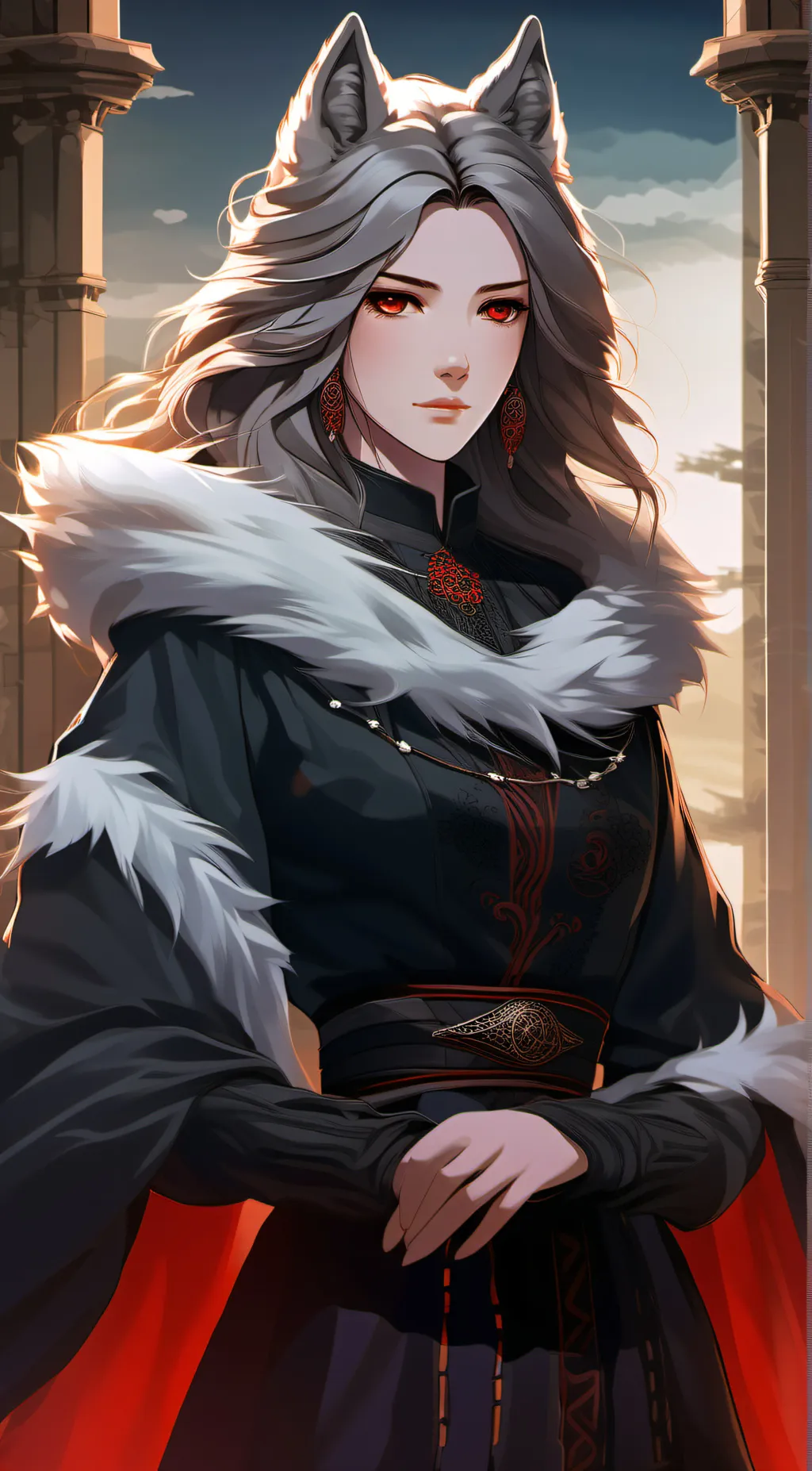 ai character: (female) Death background