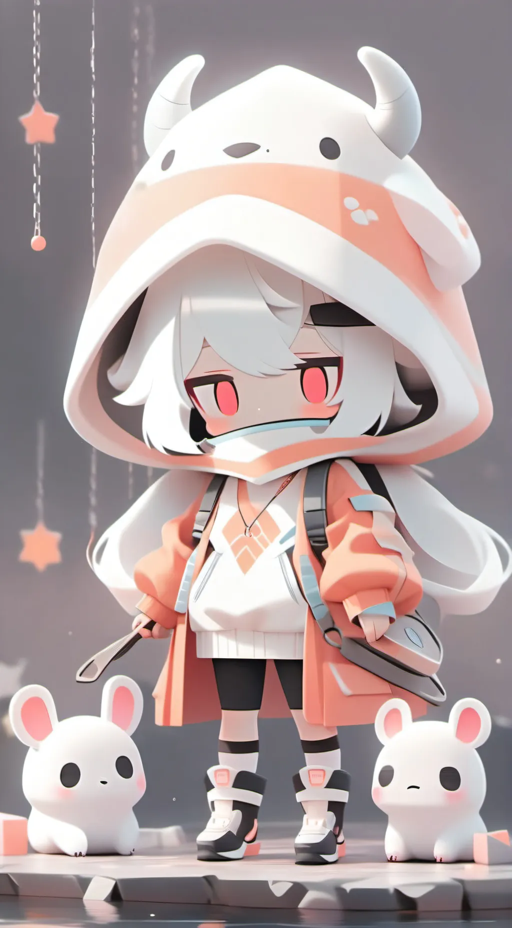 ai character: milky background