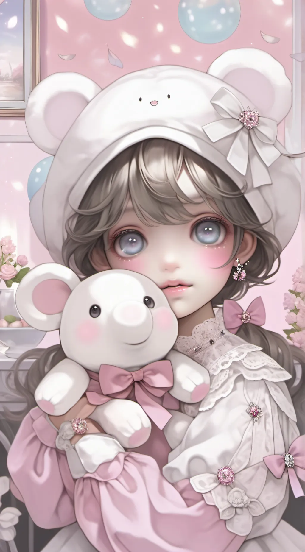 ai character: tulip🌷🌷  background