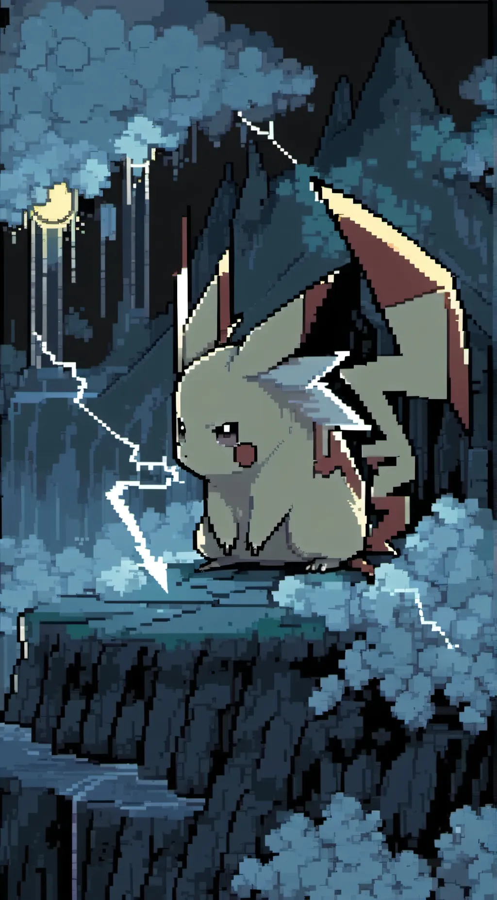 ai character: pikachu background