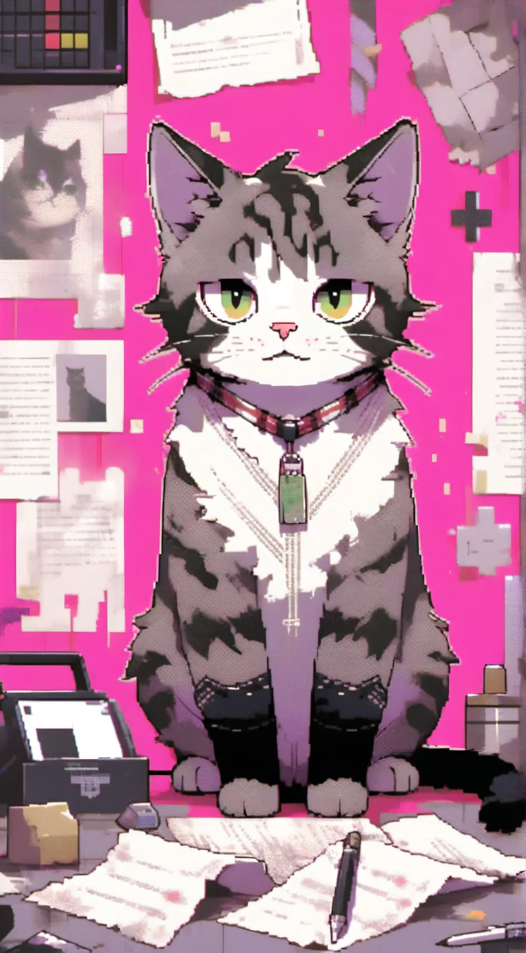 ai character: Cat background