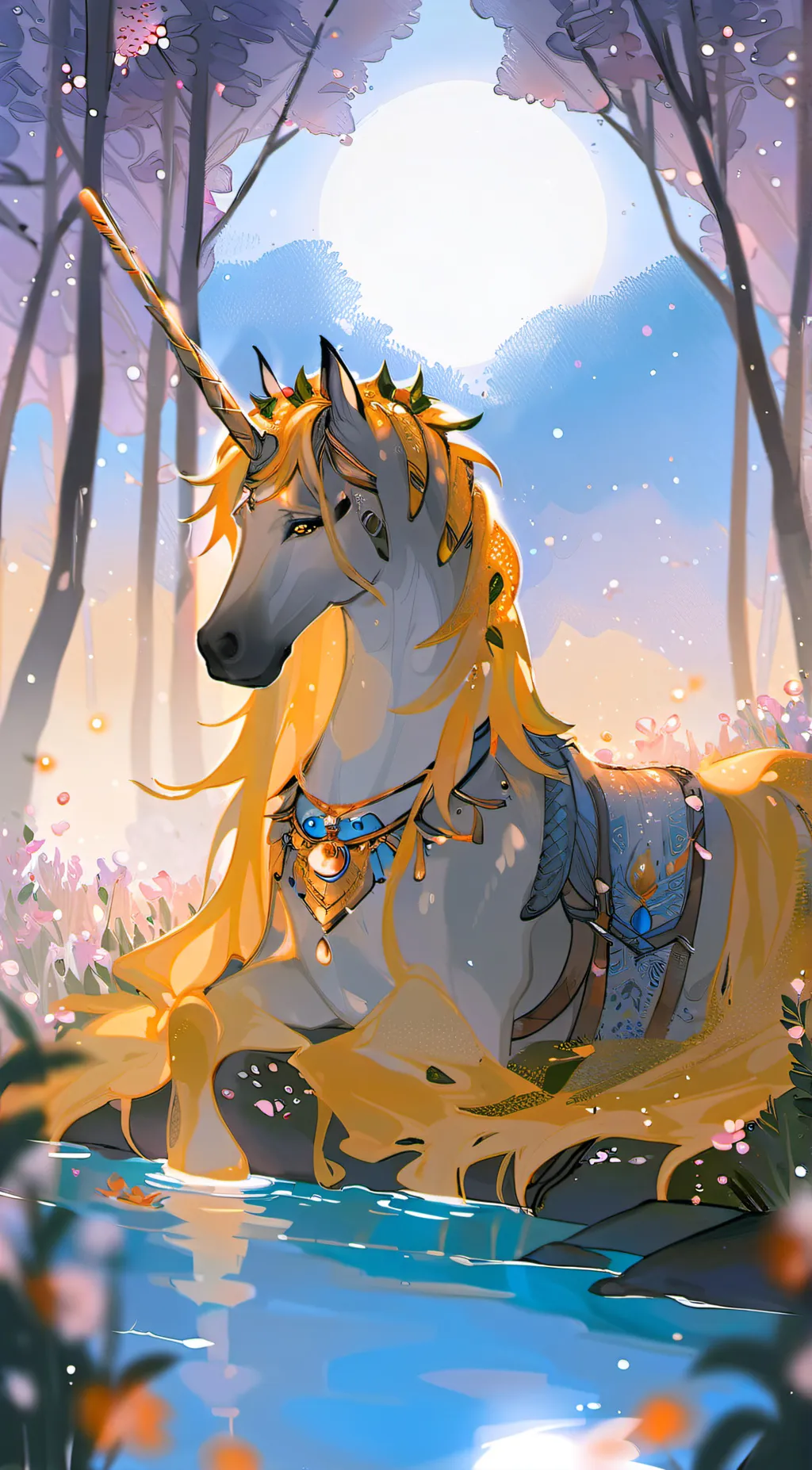 ai character: ~"The Golden Uni"~ background