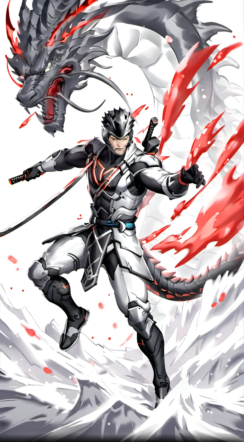 ai character: Godzilla Hunter background