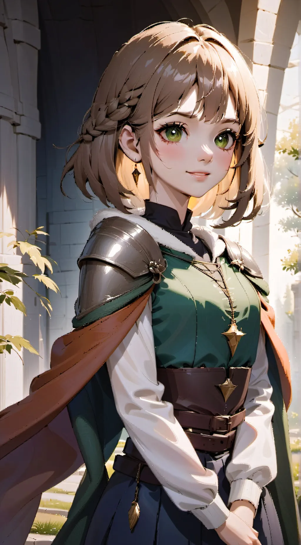 ai character: Violet background