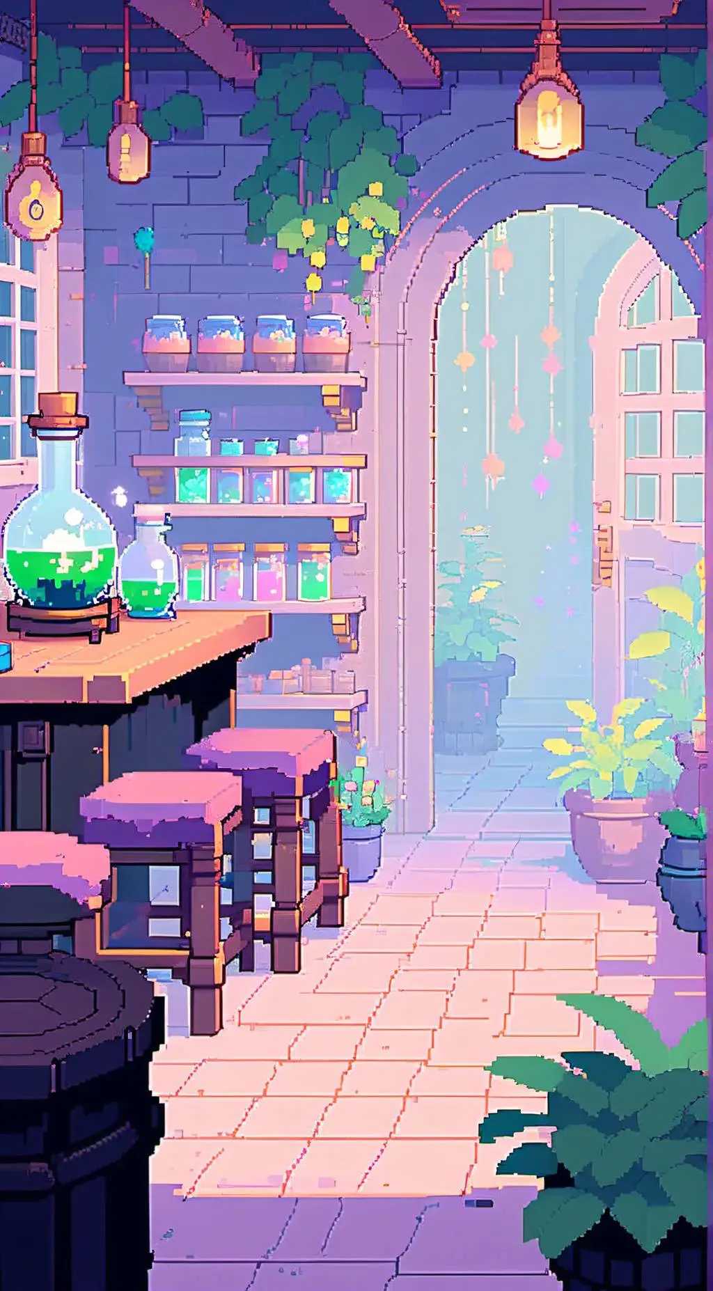 ai character: Potion room  background