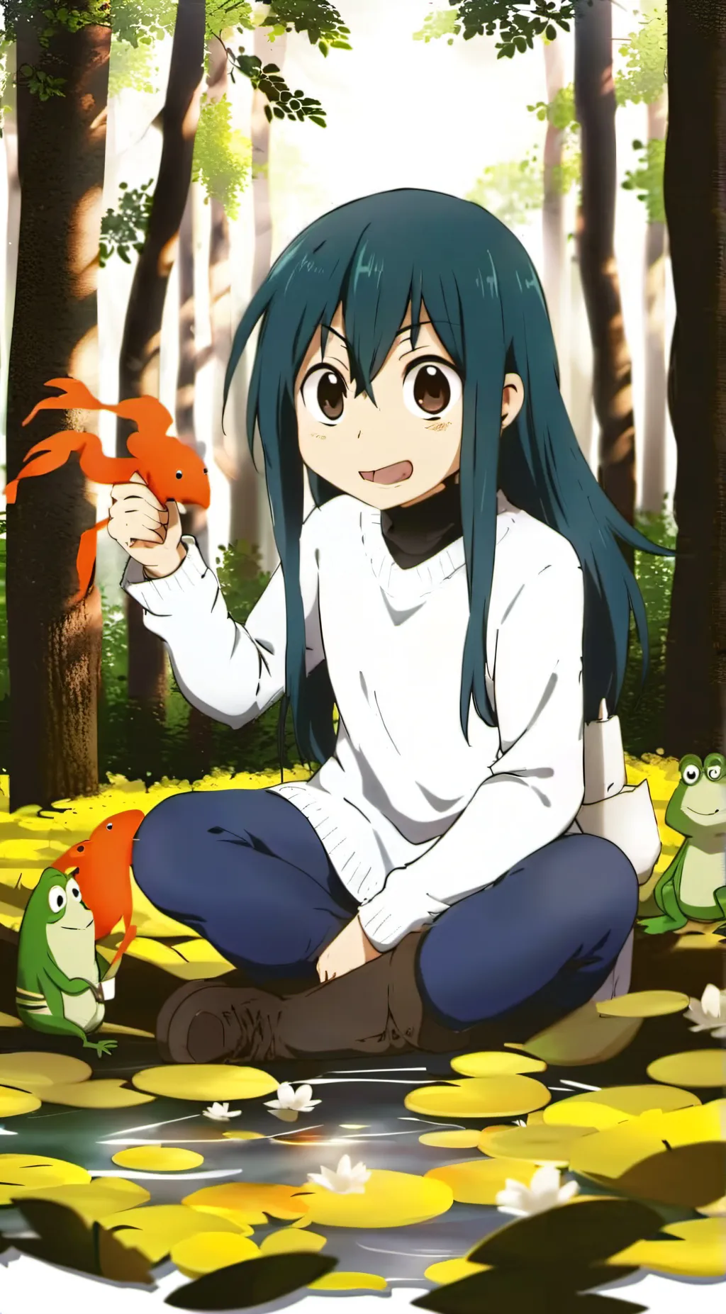 ai character: Tsuyu asui(froppy) background