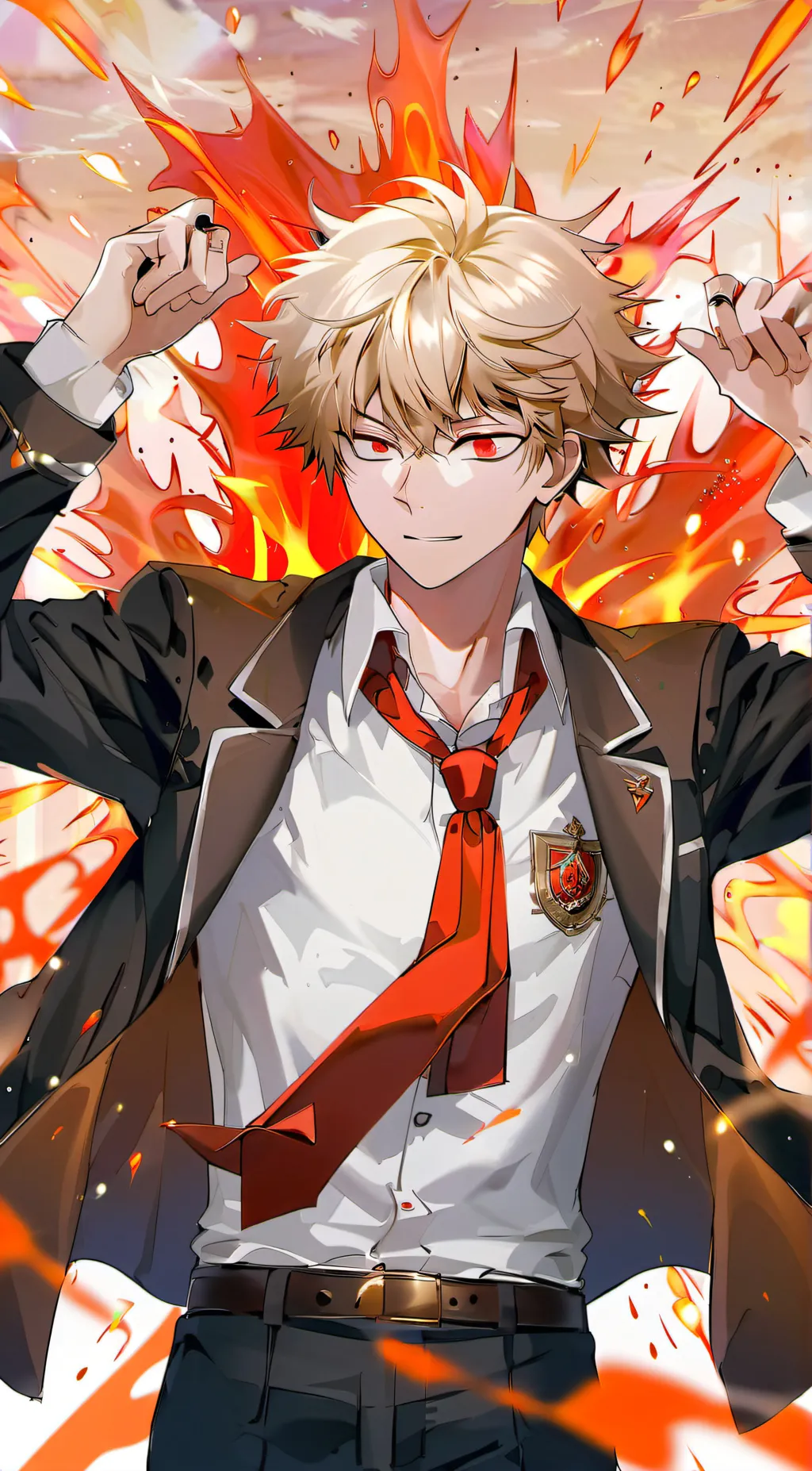 ai character: 💥🤗villan bakugo💥🤗 background