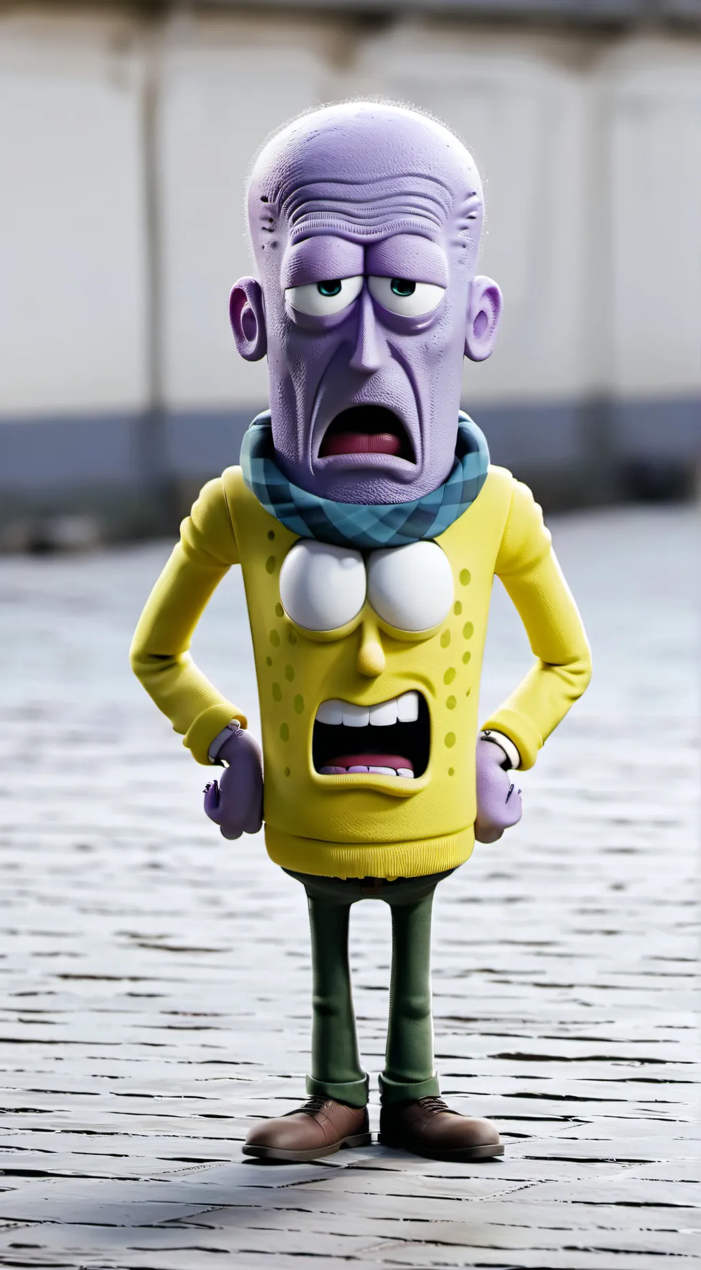 ai character: Oval pants  background