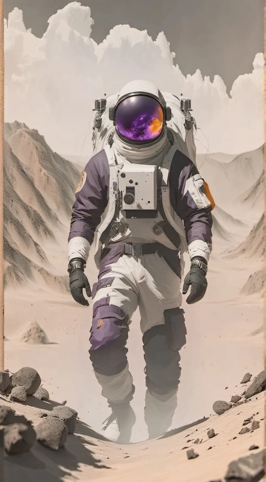 ai character: Purple among us background