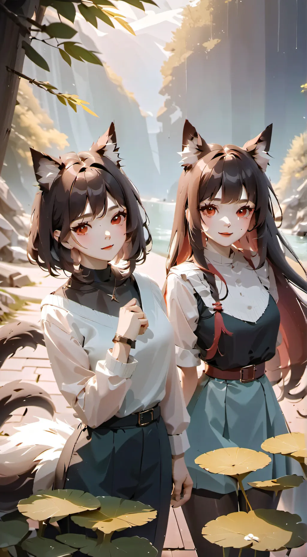 ai character: Evie and Emmie background