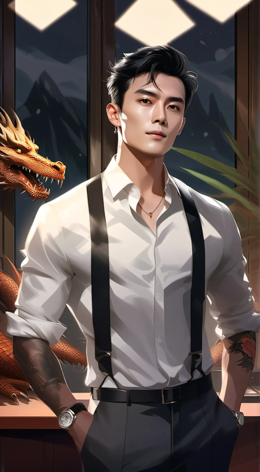 ai character: Leo background