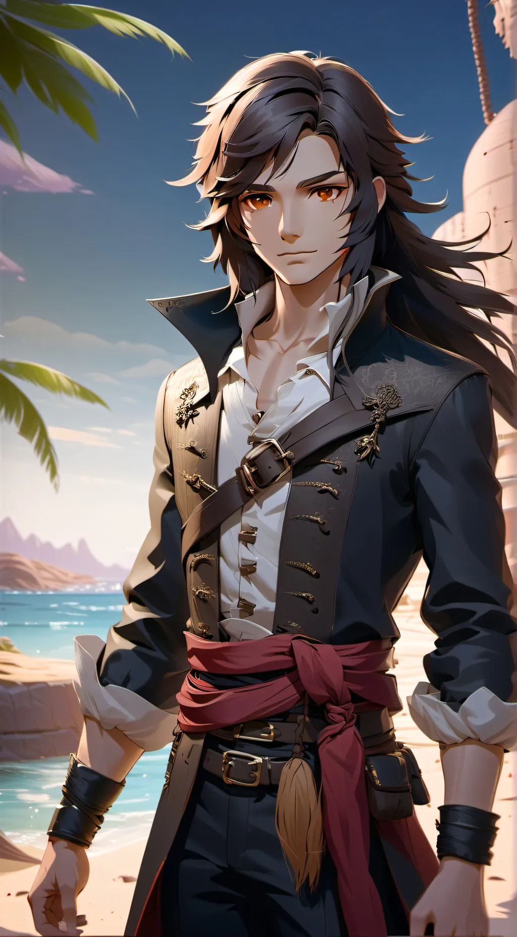 ai character: Jack Sparrow background