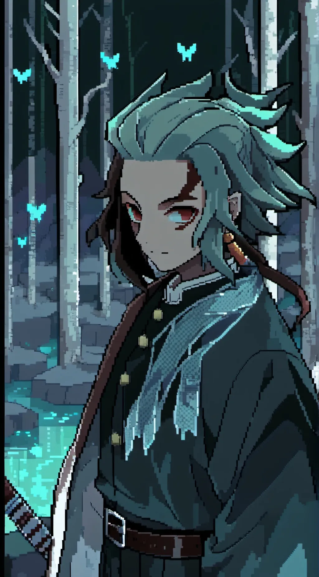 ai character: Demon Slayer trip background