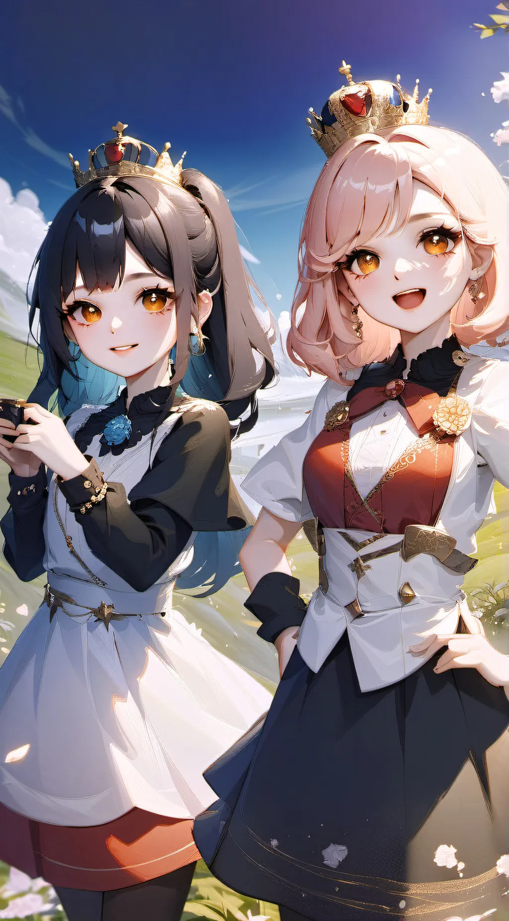 ai character: Rin and Karina background