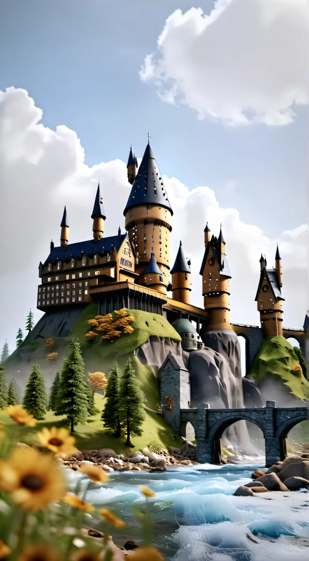 ai character: Hogwarts😀😃😄😆 background