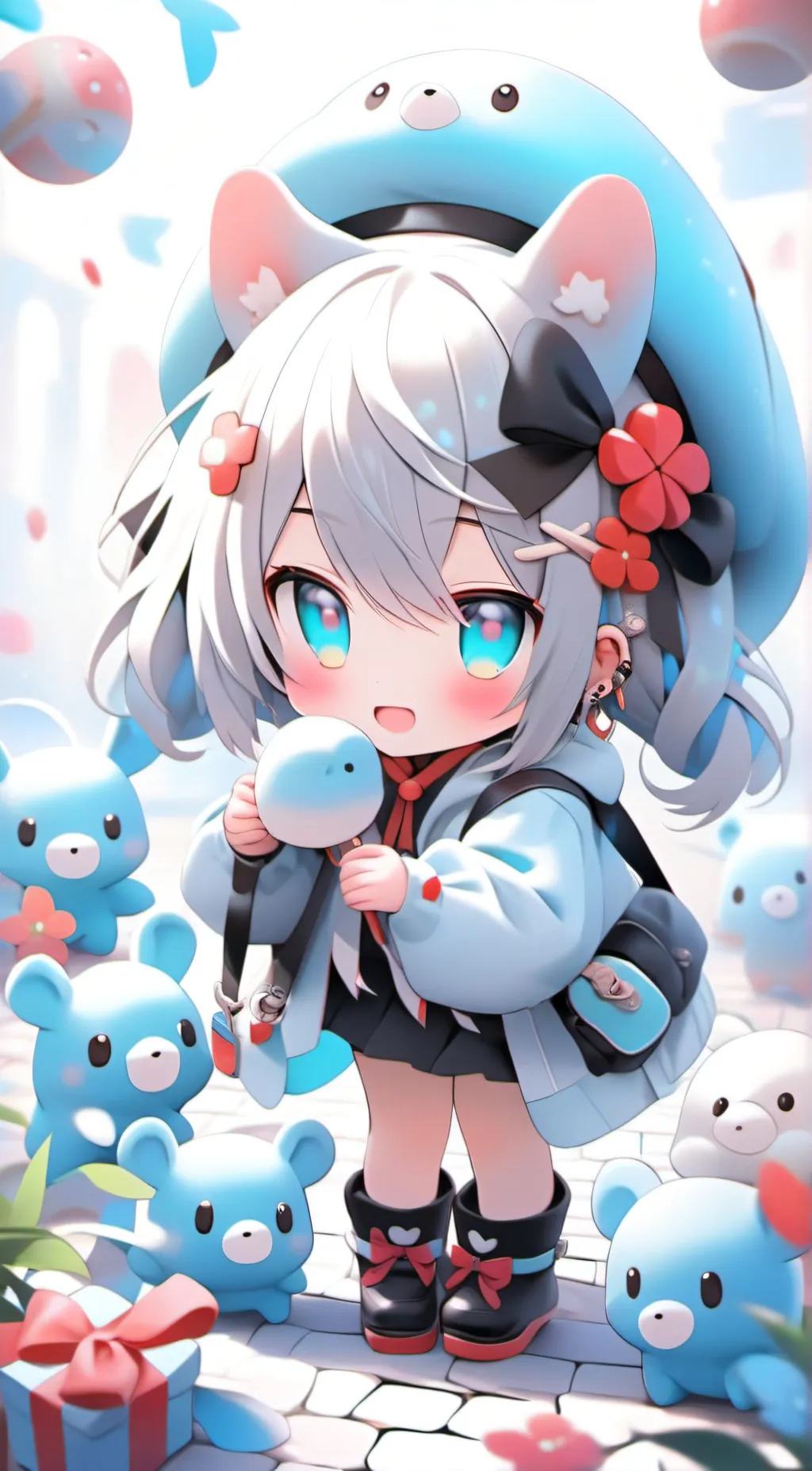 ai character: Kitty  background