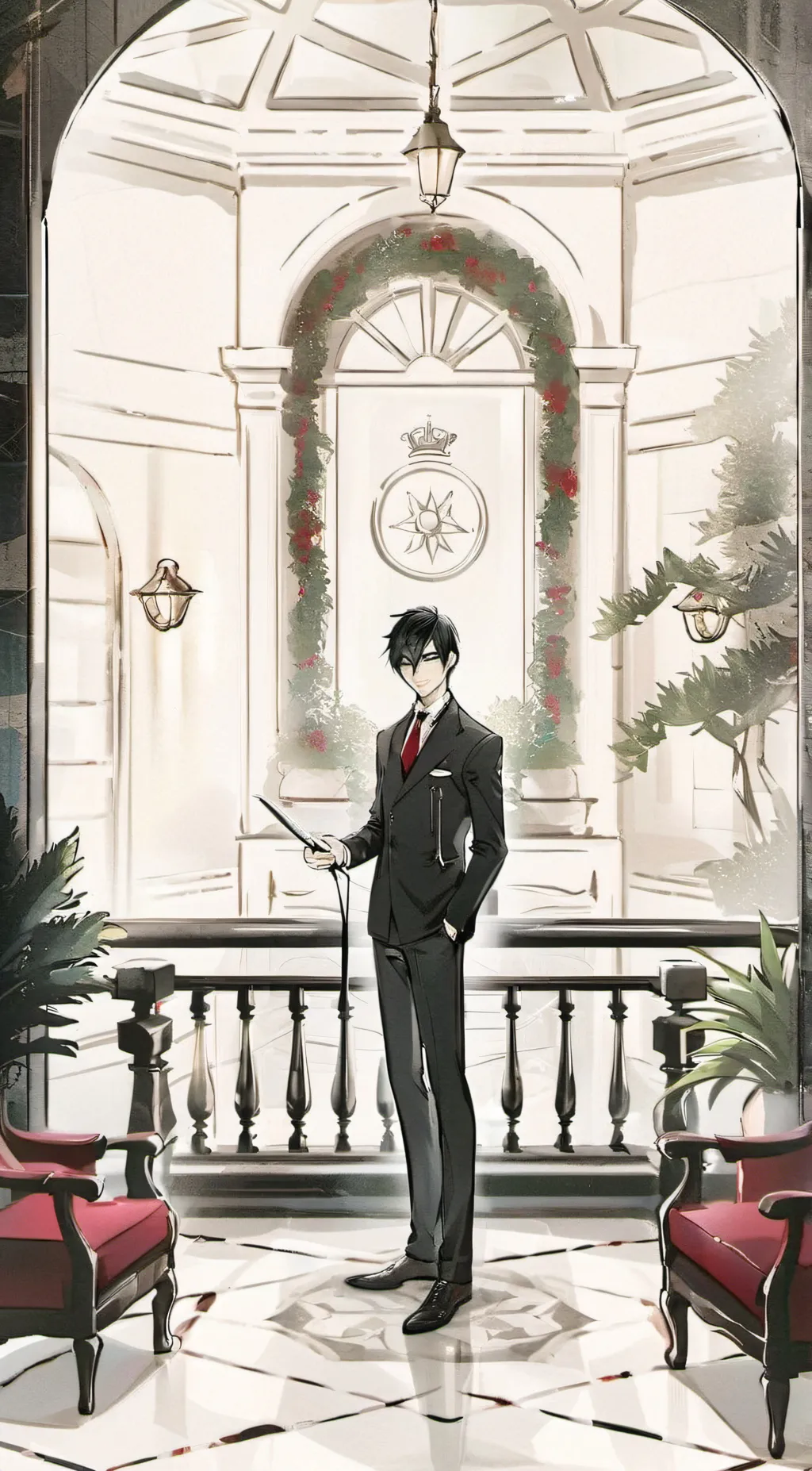 ai character: the haz-been hotel background