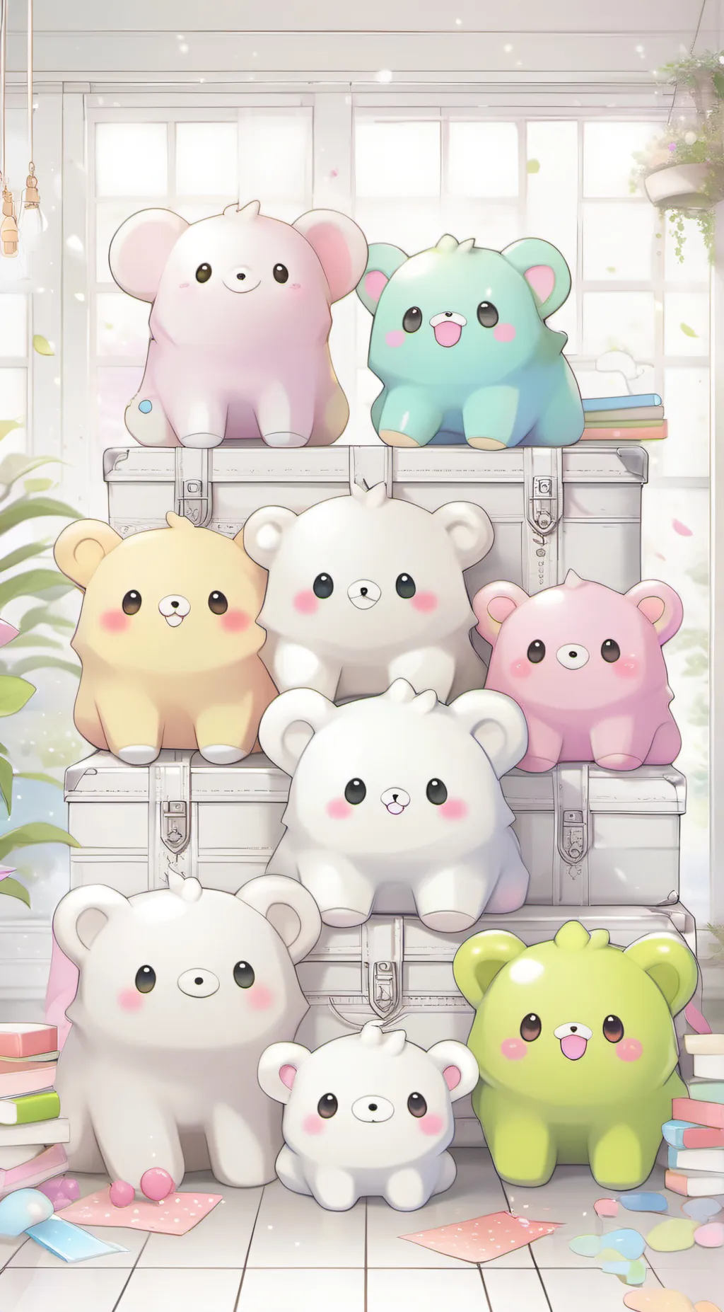 ai character: smiling crittersss background