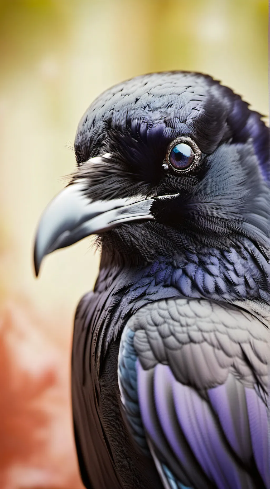 ai character: mysterious raven  background