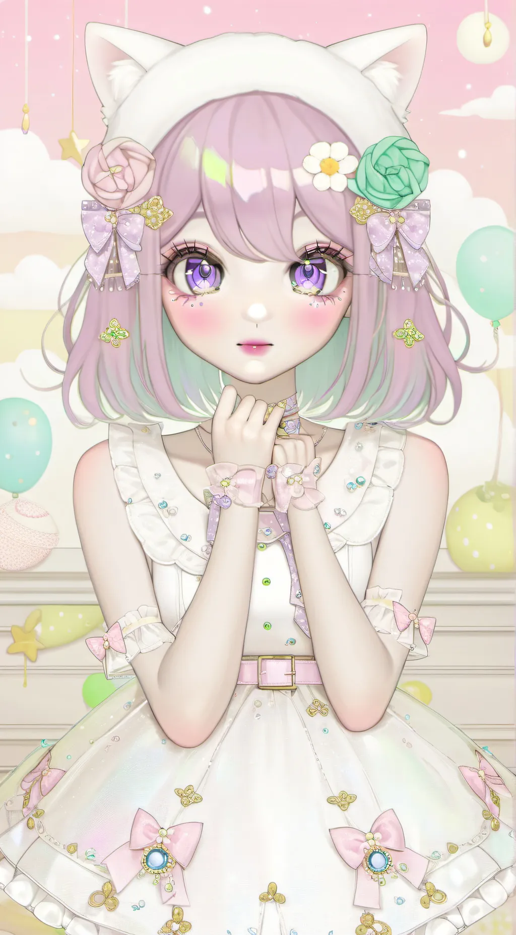 ai character: Kitty  background