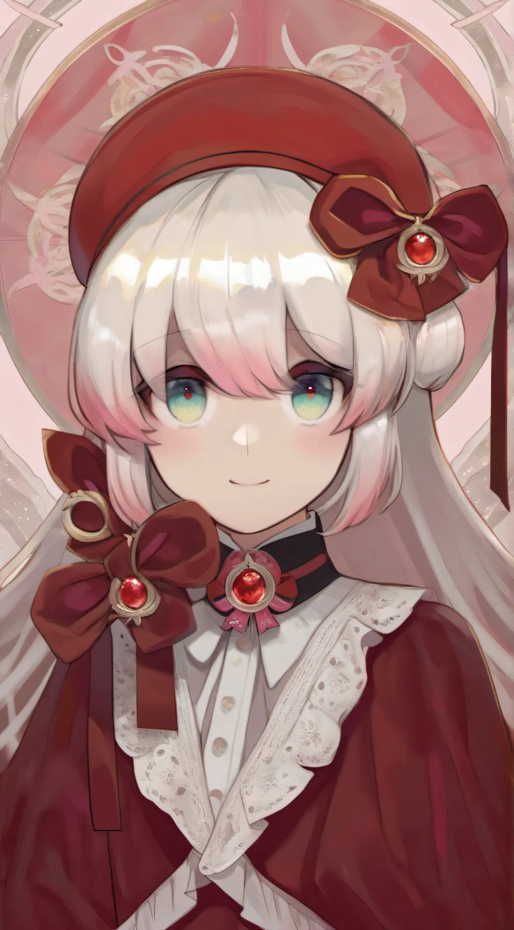 ai character: Violet background