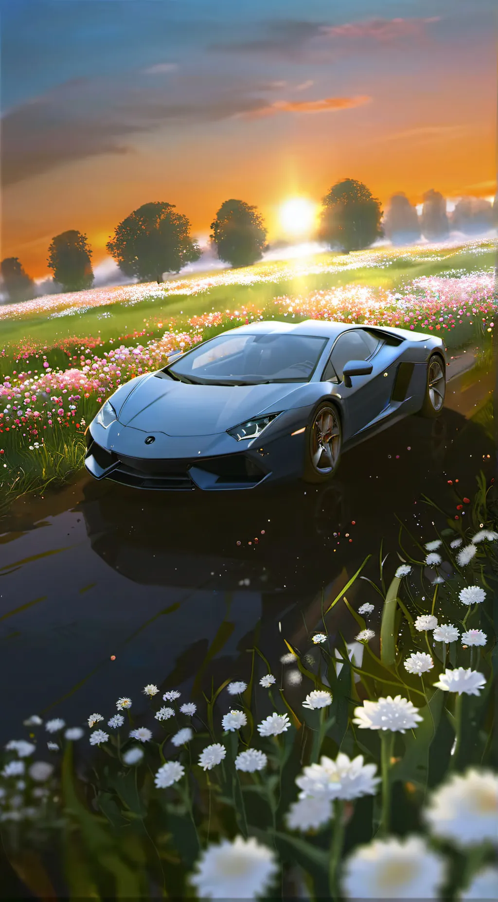 ai character: Grasss background