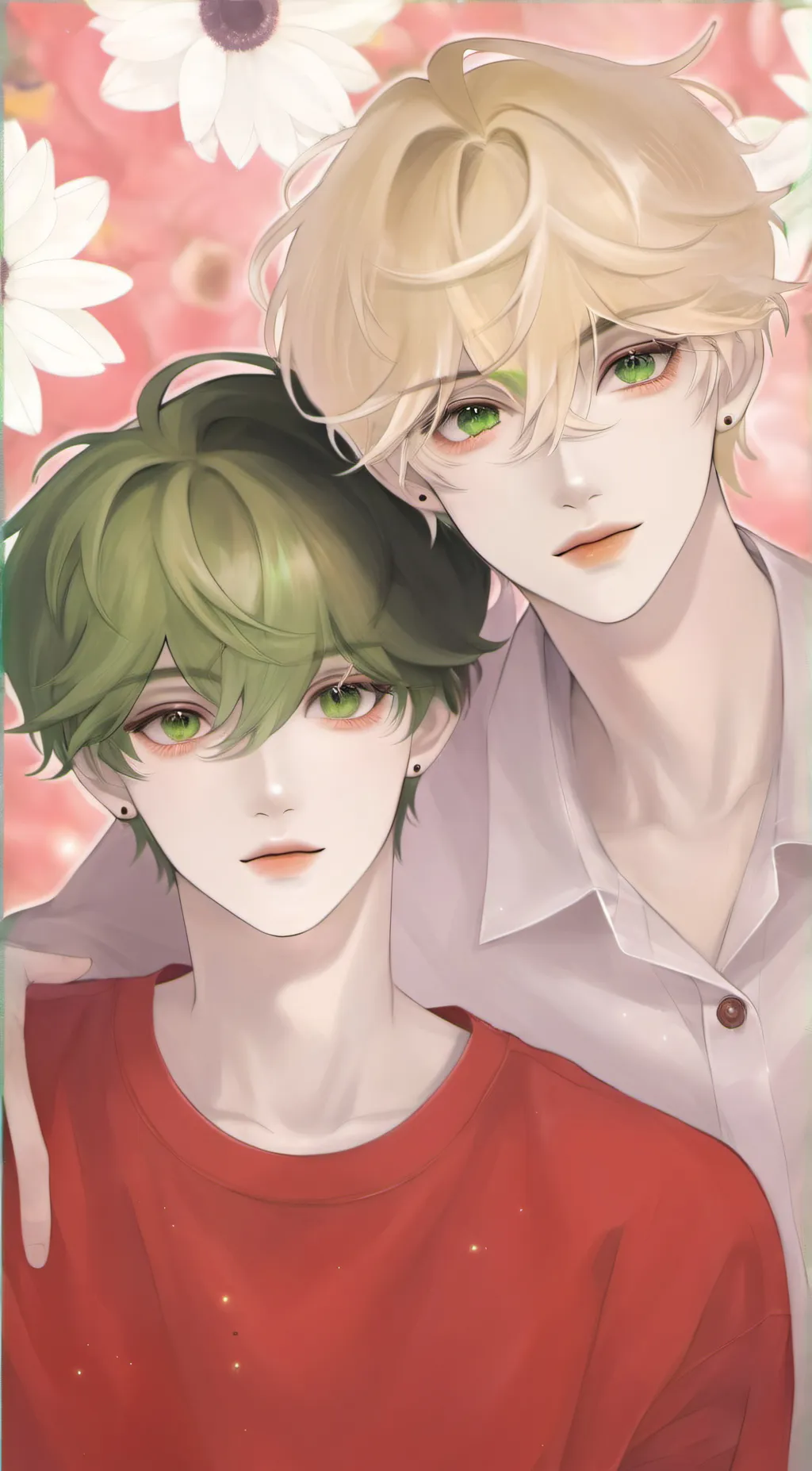 ai character: Bakugo and Izuku background