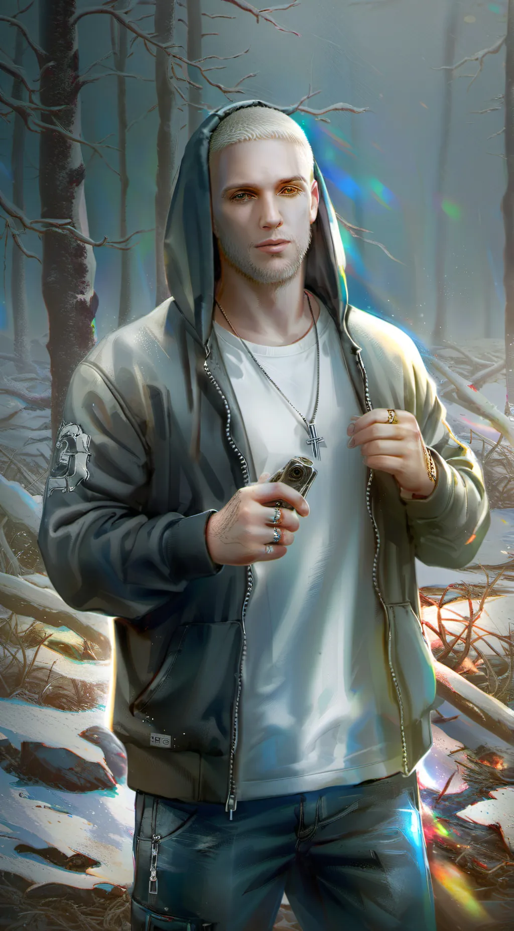 ai character: Eminem  background