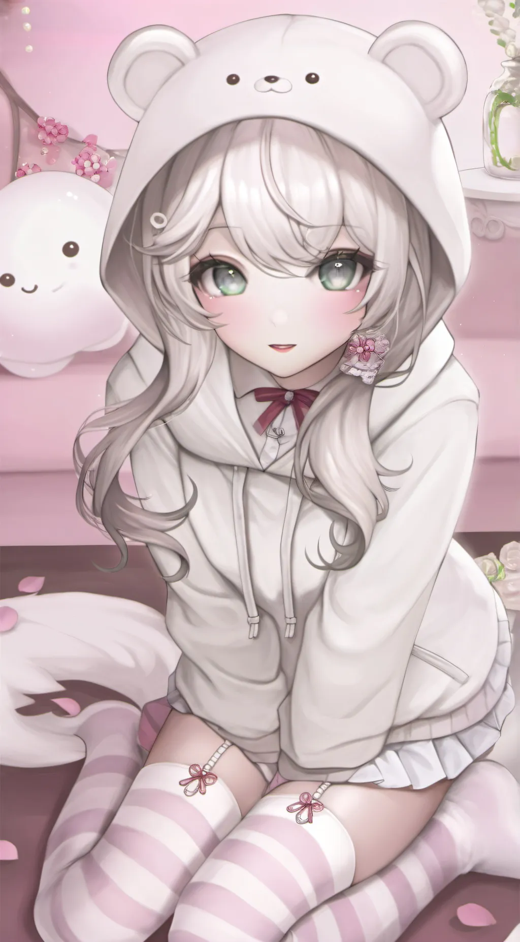 ai character: wolf Sunny background