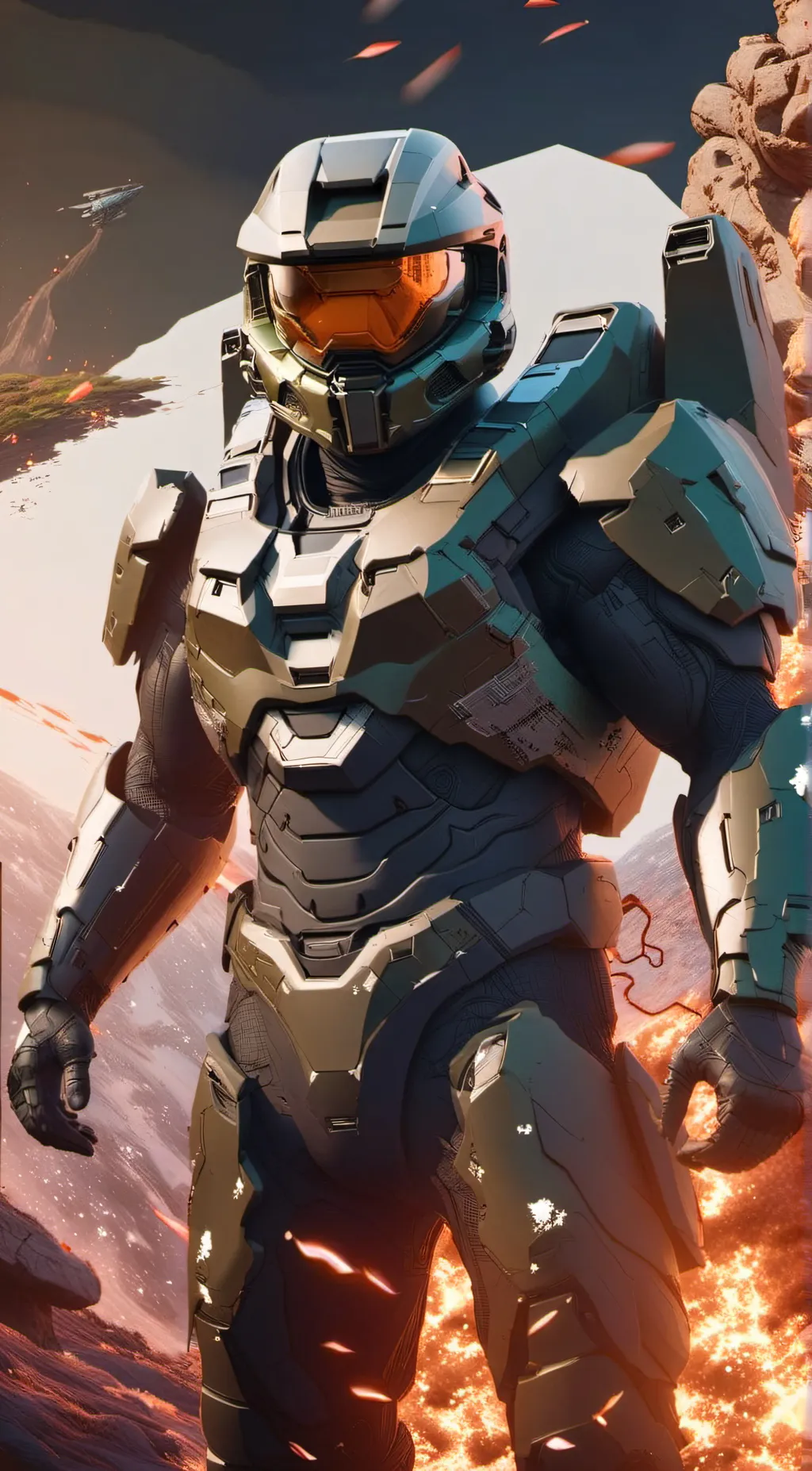 ai character: Master chief 117 background