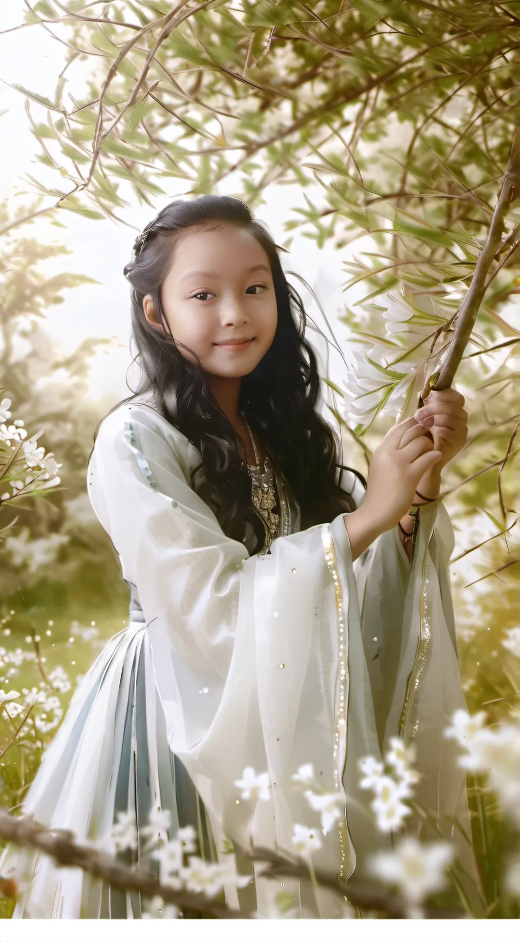 ai character: sunset background