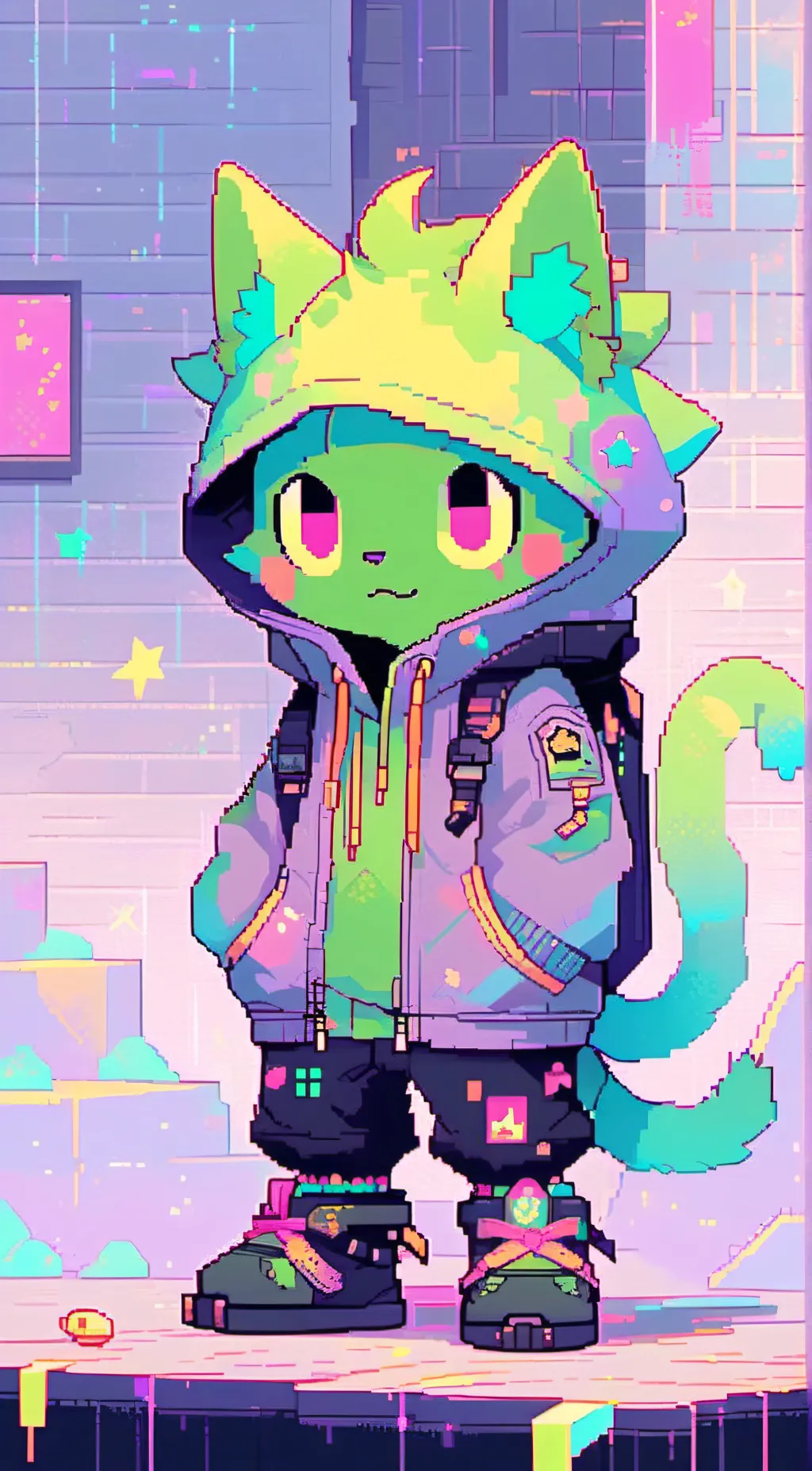 ai character: gnarpy!! ^w^ background