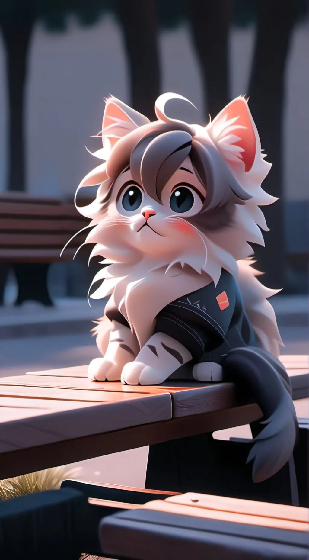 ai character: Alex the sad cat background