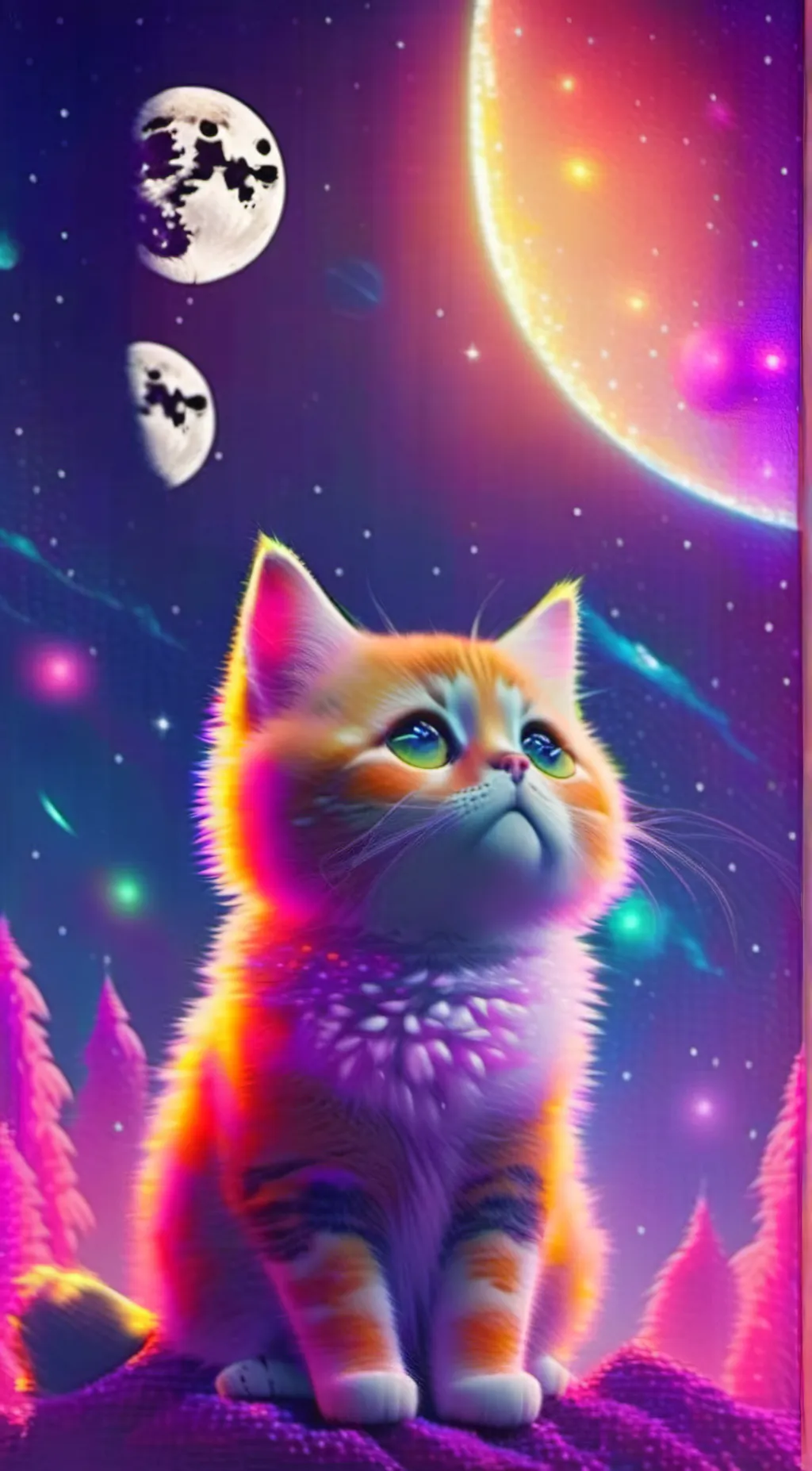 ai character: Space cat background