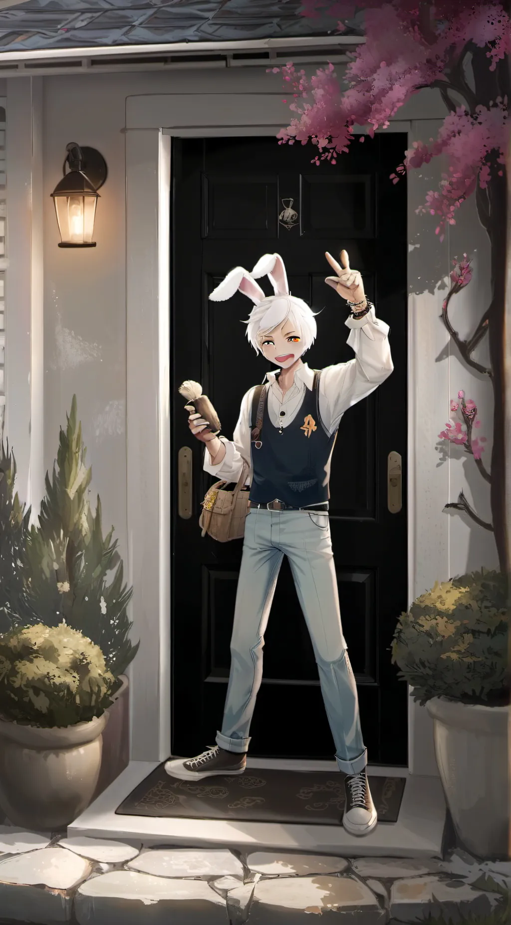 ai character: Doors kawaii  background