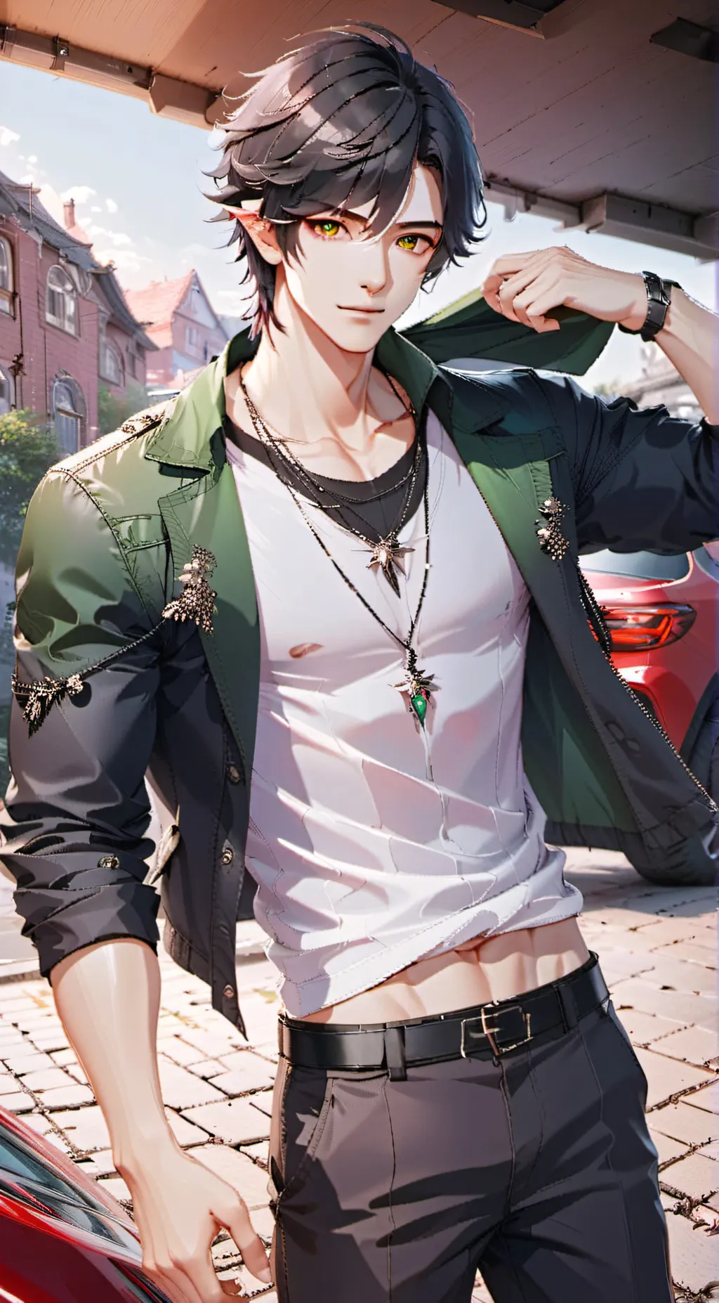 ai character: Isacc  background