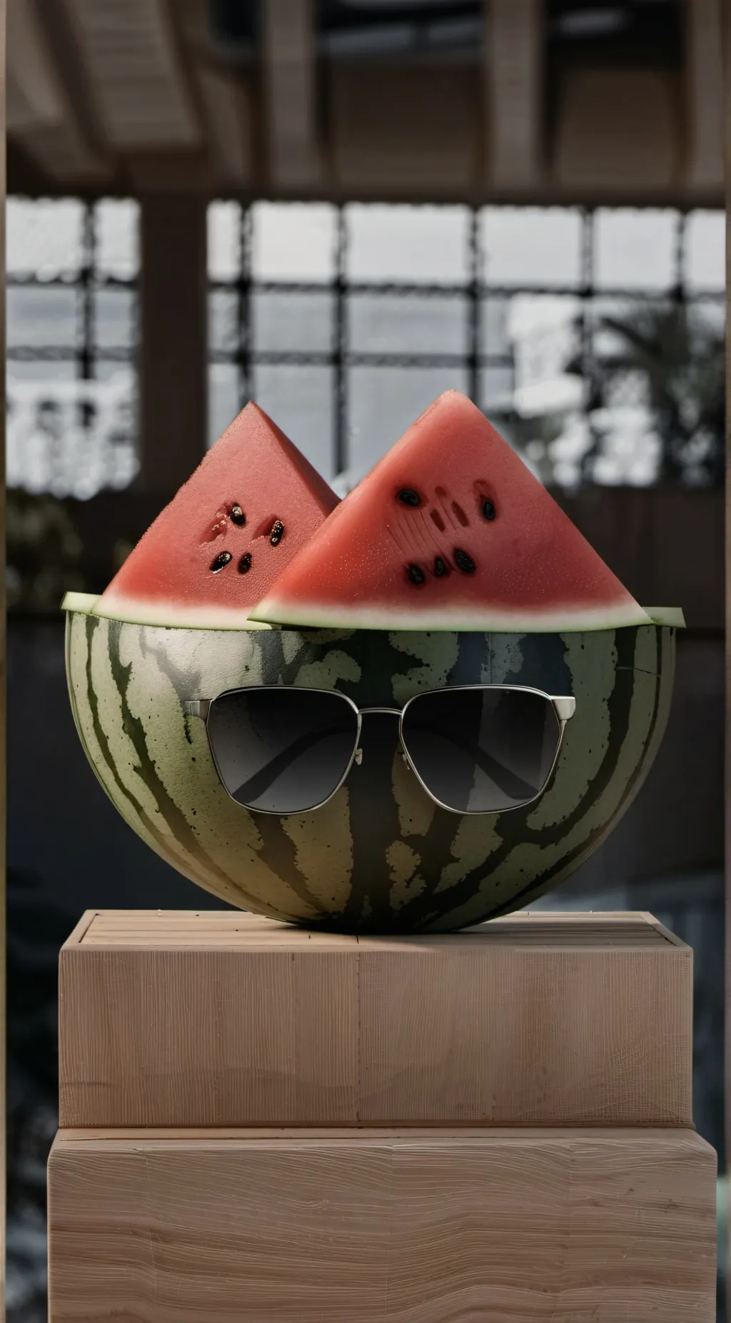 ai character: Watermelon  background