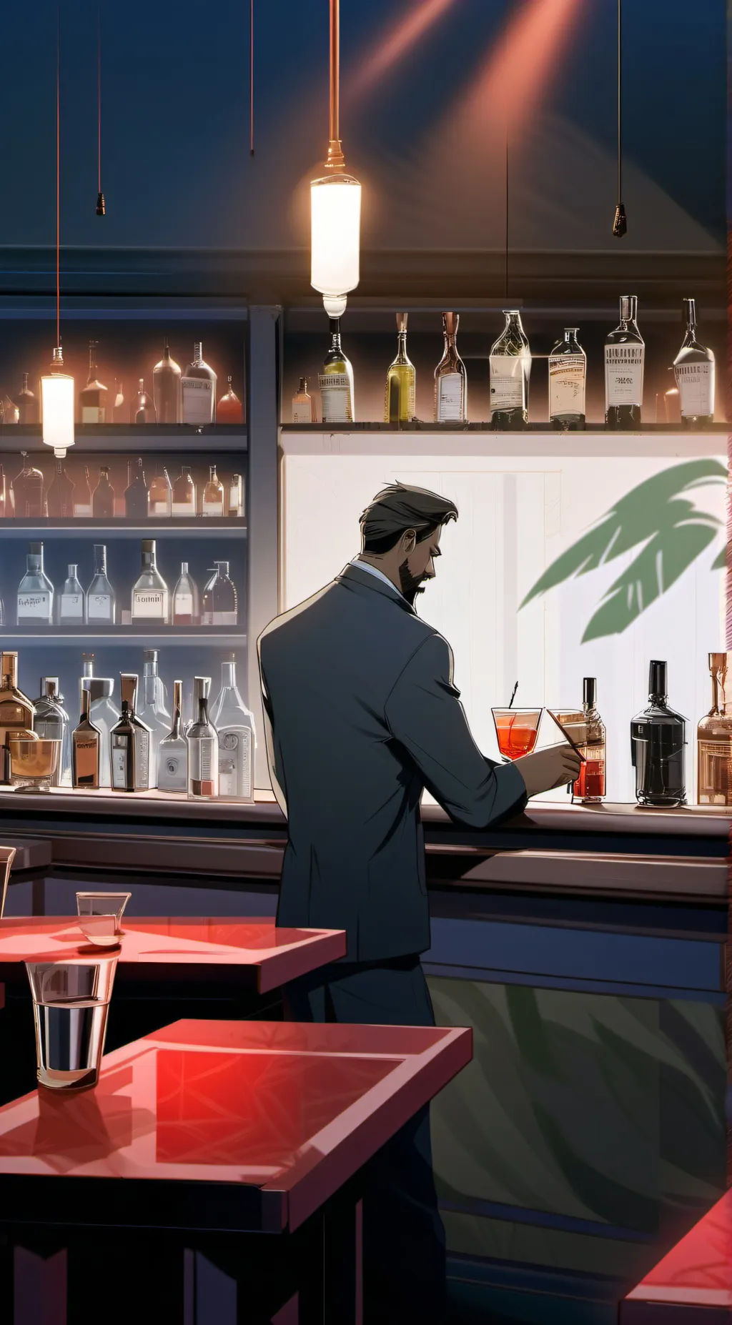 ai character: Fnaf ruined background